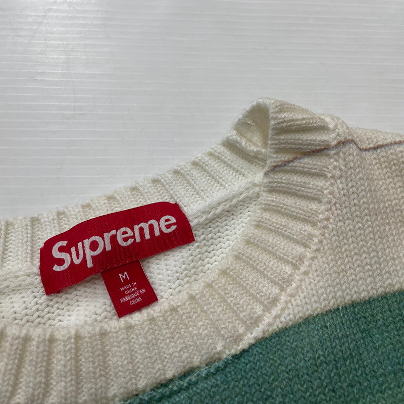 【中古品】【メンズ】 SUPREME シュプリーム 25SS DAMIEN HIRST SWEATER ダミアン・ハースト セーター 長袖 トップス ニット 149-260506-yo-07-tei サイズ：M カラー：グリーン 万代Net店