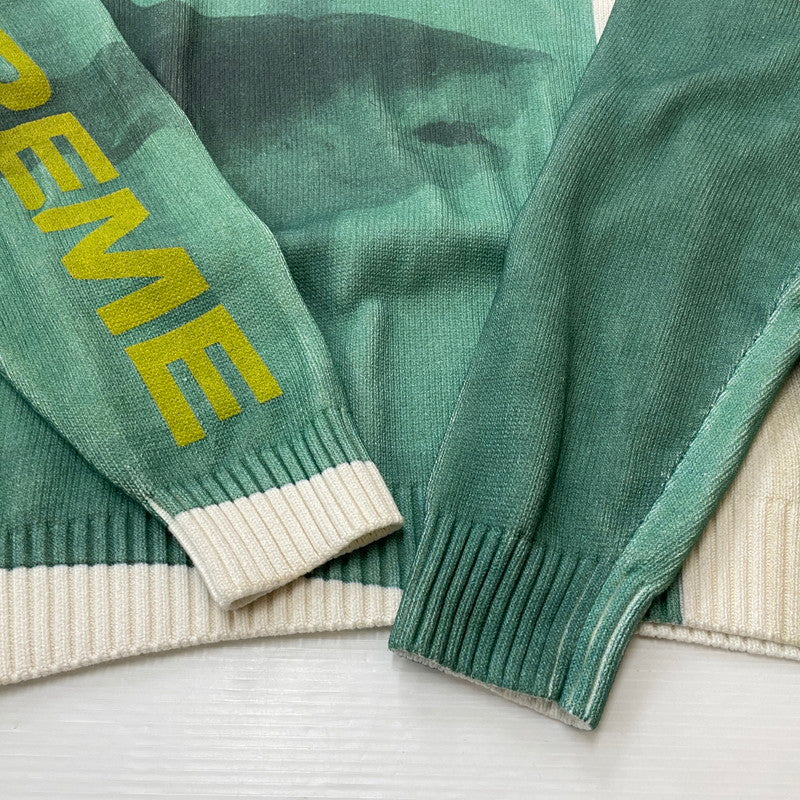 【中古品】【メンズ】 SUPREME シュプリーム 25SS DAMIEN HIRST SWEATER ダミアン・ハースト セーター 長袖 トップス ニット 149-260506-yo-07-tei サイズ：M カラー：グリーン 万代Net店