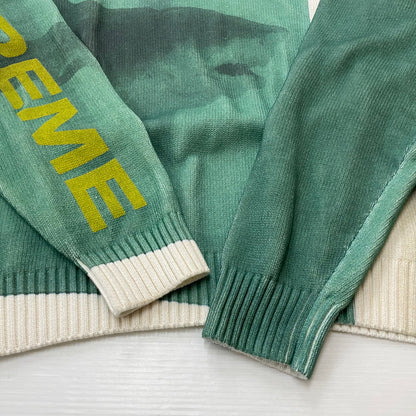 【中古品】【メンズ】 SUPREME シュプリーム 25SS DAMIEN HIRST SWEATER ダミアン・ハースト セーター 長袖 トップス ニット 149-260506-yo-07-tei サイズ：M カラー：グリーン 万代Net店