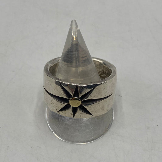 【中古品】【メンズ】 BIGHAND ビッグハンド SUN付きリング アクセサリー 刻印2013 No565 191-260511-ks-14-tei サイズ：24 カラー：シルバー 万代Net店