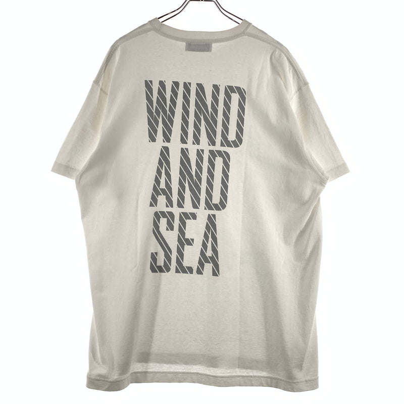 【中古品】【メンズ】 WINDANDSEA ウィンダンシー LOGO TEE WDS-O-MILS-23-Q3-01 ロゴ Tシャツ 半袖 トップス 142-260730-sa-12-tei サイズ：XL カラー：ホワイト 万代Net店