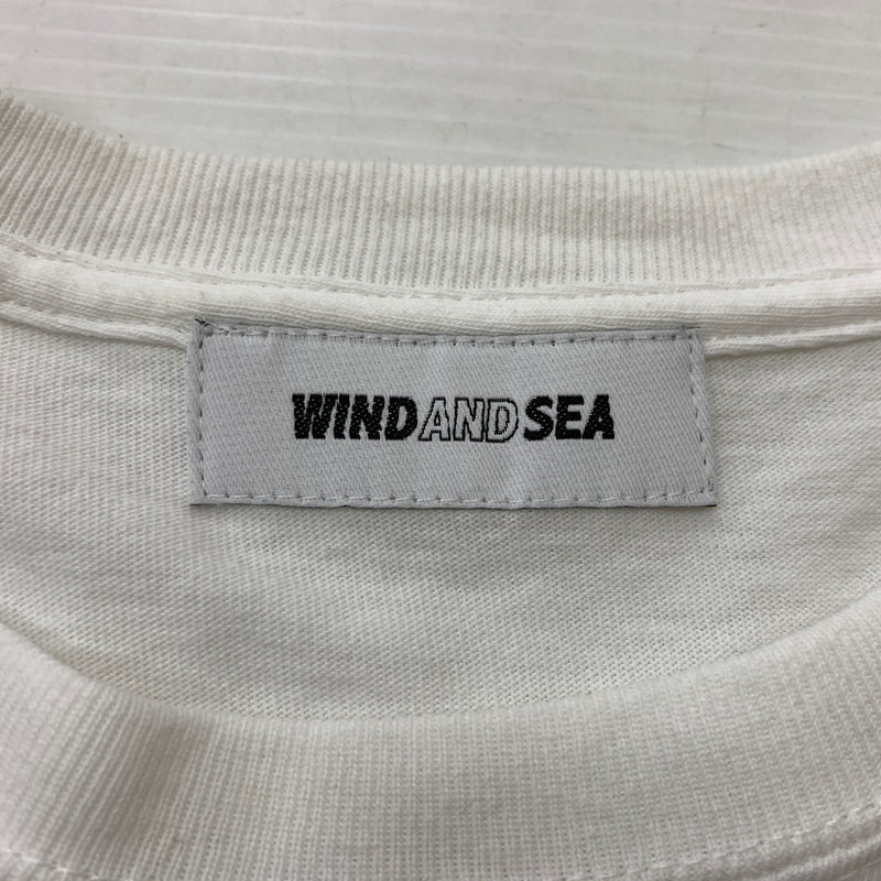 【中古品】【メンズ】 WINDANDSEA ウィンダンシー LOGO TEE WDS-O-MILS-23-Q3-01 ロゴ Tシャツ 半袖 トップス 142-260730-sa-12-tei サイズ：XL カラー：ホワイト 万代Net店