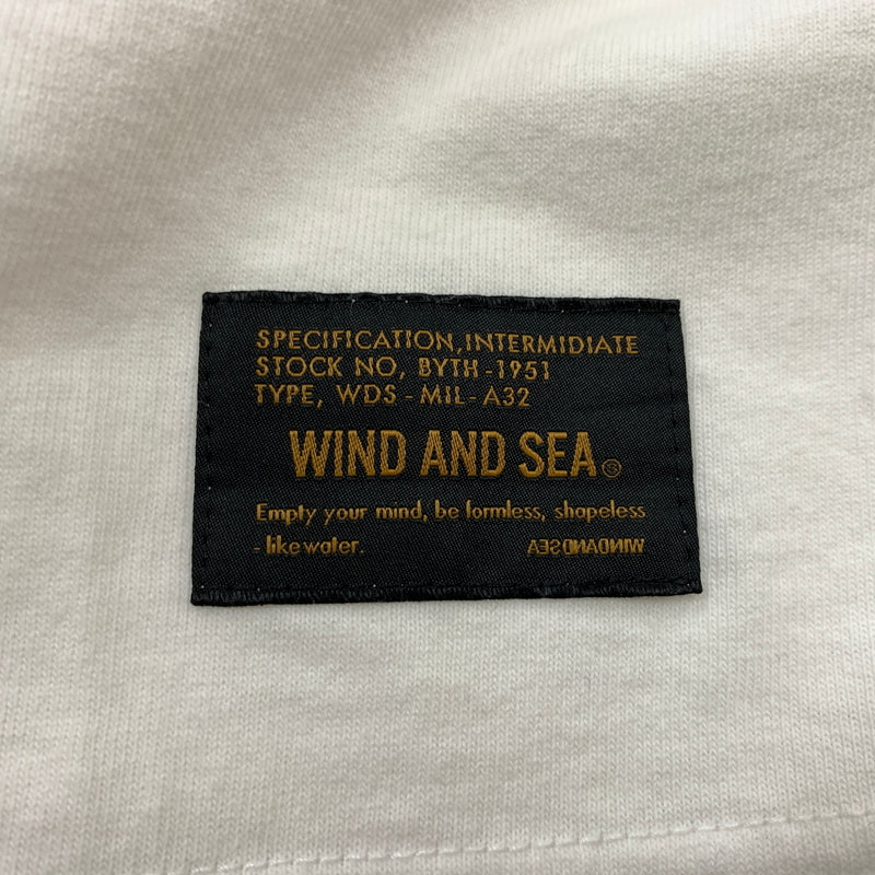 【中古品】【メンズ】 WINDANDSEA ウィンダンシー LOGO TEE WDS-O-MILS-23-Q3-01 ロゴ Tシャツ 半袖 トップス 142-260730-sa-12-tei サイズ：XL カラー：ホワイト 万代Net店