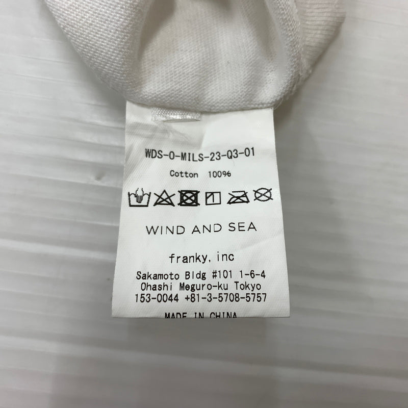 【中古品】【メンズ】 WINDANDSEA ウィンダンシー LOGO TEE WDS-O-MILS-23-Q3-01 ロゴ Tシャツ 半袖 トップス 142-260730-sa-12-tei サイズ：XL カラー：ホワイト 万代Net店