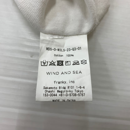 【中古品】【メンズ】 WINDANDSEA ウィンダンシー LOGO TEE WDS-O-MILS-23-Q3-01 ロゴ Tシャツ 半袖 トップス 142-260730-sa-12-tei サイズ：XL カラー：ホワイト 万代Net店