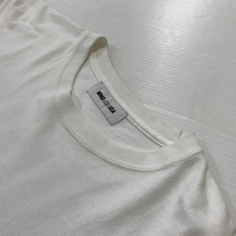 【中古品】【メンズ】 WINDANDSEA ウィンダンシー LOGO TEE WDS-O-MILS-23-Q3-01 ロゴ Tシャツ 半袖 トップス 142-260730-sa-12-tei サイズ：XL カラー：ホワイト 万代Net店