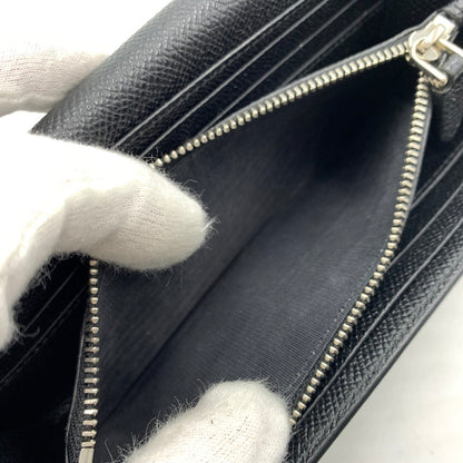 【中古品】【メンズ/レディース】 BVLGARI ブルガリ 289381 クリップ ラージ ウォレット 財布 長財布 グレインカーフレザー 181-260522-ko-05-tei カラー：ブラック 万代Net店
