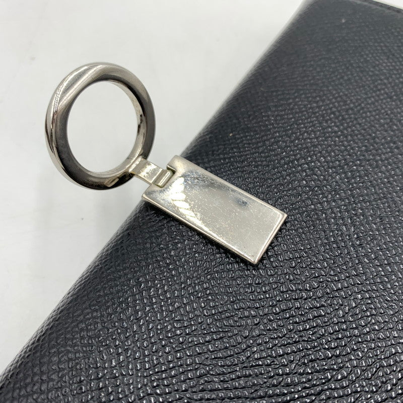 【中古品】【メンズ/レディース】 BVLGARI ブルガリ 289381 クリップ ラージ ウォレット 財布 長財布 グレインカーフレザー 181-260522-ko-05-tei カラー：ブラック 万代Net店