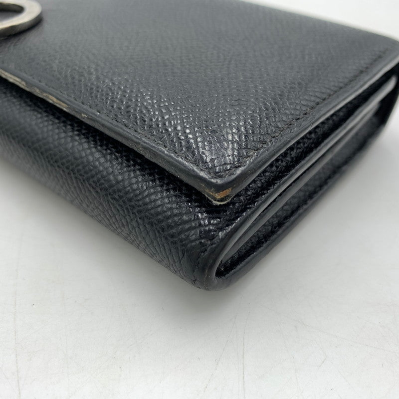 【中古品】【メンズ/レディース】 BVLGARI ブルガリ 289381 クリップ ラージ ウォレット 財布 長財布 グレインカーフレザー 181-260522-ko-05-tei カラー：ブラック 万代Net店