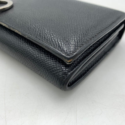 【中古品】【メンズ/レディース】 BVLGARI ブルガリ 289381 クリップ ラージ ウォレット 財布 長財布 グレインカーフレザー 181-260522-ko-05-tei カラー：ブラック 万代Net店