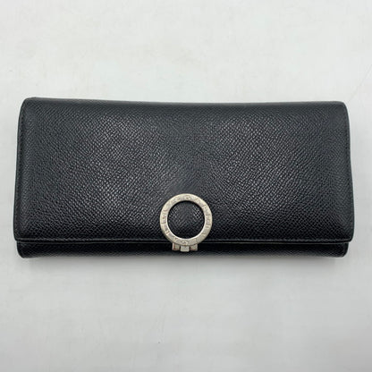【中古品】【メンズ/レディース】 BVLGARI ブルガリ 289381 クリップ ラージ ウォレット 財布 長財布 グレインカーフレザー 181-260522-ko-05-tei カラー：ブラック 万代Net店