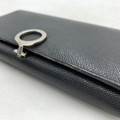 【中古品】【メンズ/レディース】 BVLGARI ブルガリ 289381 クリップ ラージ ウォレット 財布 長財布 グレインカーフレザー 181-260522-ko-05-tei カラー：ブラック 万代Net店