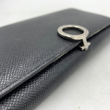 【中古品】【メンズ/レディース】 BVLGARI ブルガリ 289381 クリップ ラージ ウォレット 財布 長財布 グレインカーフレザー 181-260522-ko-05-tei カラー：ブラック 万代Net店