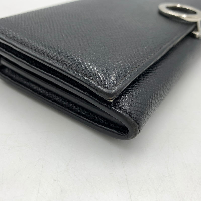 【中古品】【メンズ/レディース】 BVLGARI ブルガリ 289381 クリップ ラージ ウォレット 財布 長財布 グレインカーフレザー 181-260522-ko-05-tei カラー：ブラック 万代Net店