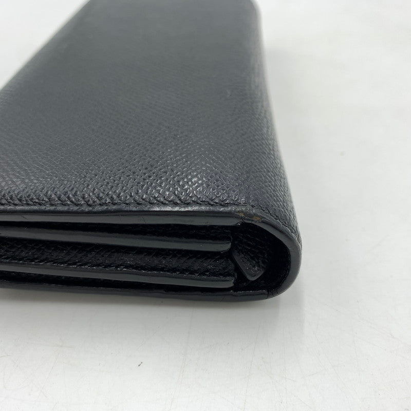 【中古品】【メンズ/レディース】 BVLGARI ブルガリ 289381 クリップ ラージ ウォレット 財布 長財布 グレインカーフレザー 181-260522-ko-05-tei カラー：ブラック 万代Net店