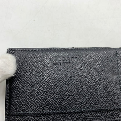 【中古品】【メンズ/レディース】 BVLGARI ブルガリ 289381 クリップ ラージ ウォレット 財布 長財布 グレインカーフレザー 181-260522-ko-05-tei カラー：ブラック 万代Net店