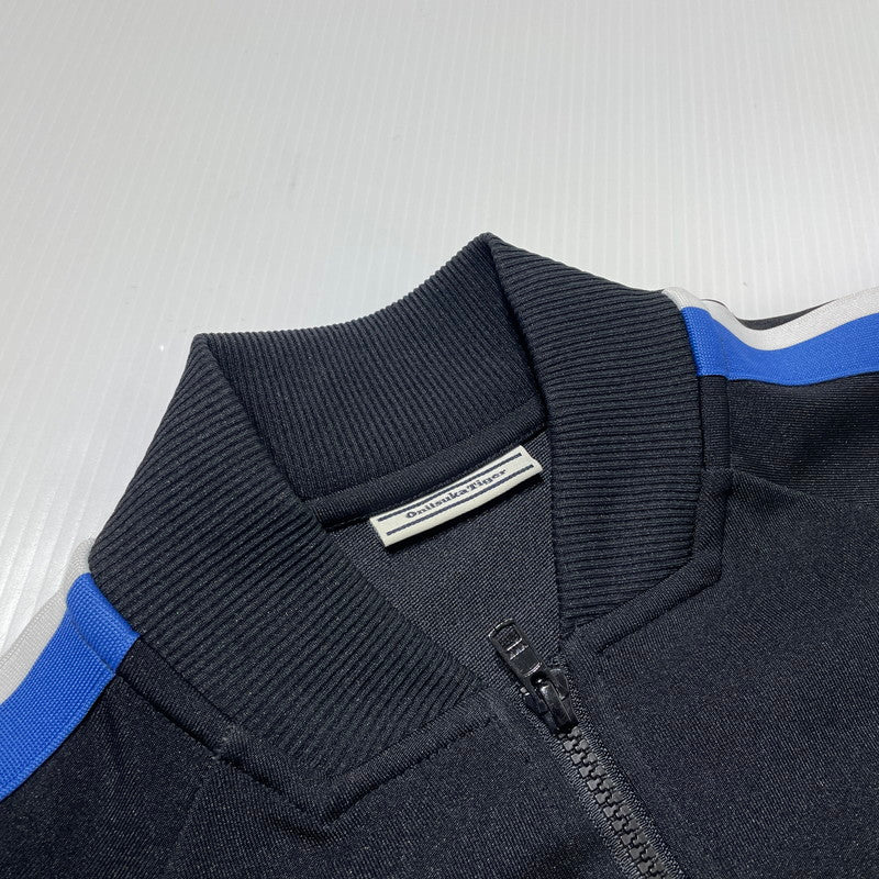 【中古品】【メンズ】 ONITSUKA TIGER オニツカタイガー TRACK TOP 2183A084 トラックトップ ライトアウター トラックジャケット ジャージ 148-260826-yo-13-teih サイズ：M カラー：ブラックブルー 万代Net店