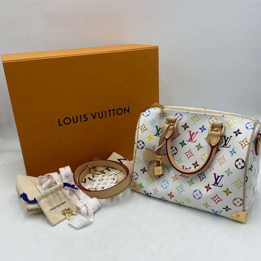 【中古品】【レディース】 LOUIS VUITTON ルイ・ヴィトン × Takashi Murakami 村上隆 別注 コラボ SPEEDY BANDOULIERE M13085 スピーディ・バンドリエール ハンドバッグ 鞄 ショルダーバッグ 179-260511-ks-01-tei サイズ：箱付き カラー：モノグラム 万代Net店