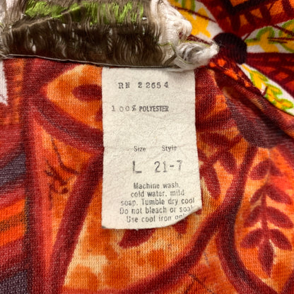 【中古品】【メンズ】 MALIHINI マリヒニ 70's ALOHA SHIRT VINTAGE 21-7 70年代 アロハシャツ 半袖 トップス ボタンダウン ヴィンテージ 145-260626-ko-12-tei サイズ：L カラー：総柄 万代Net店