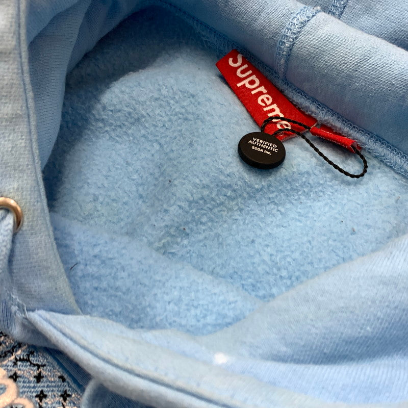 【中古品】【メンズ】 SUPREME シュプリーム 19AW BANDANA BOX LOGO HOODED SWEATSHIRT バンダナ ボックス ロゴ フーデッド スウェット トップス プルオーバーパーカー 149-260504-ko-03-tei サイズ：M カラー：ブルー 万代Net店