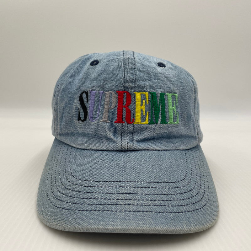 【中古品】【メンズ】 SUPREME シュプリーム 20AW MULTI COLOR LOGO 6-PANEL CAP マルチカラー ロゴ キャップ 帽子 149-260704-yo-03-tei サイズ：FREE カラー：ライトインディゴ 万代Net店