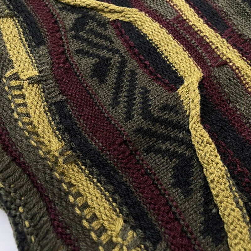 【中古品】【メンズ】 FAT エフエーティー RANDOM YARN KNIT CARDIGAN F32410-KN02 ランダム ヤーン ニット カーディガン 長袖 トップス 142-260507-ks-01-tei サイズ：SKINNY カラー：マルチ 万代Net店