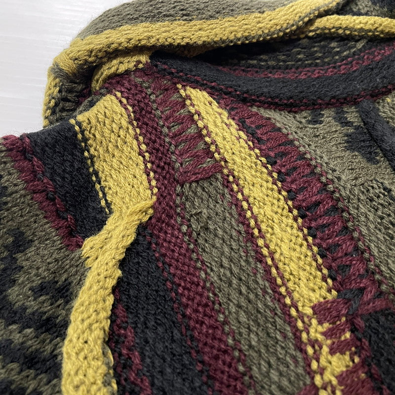 【中古品】【メンズ】 FAT エフエーティー RANDOM YARN KNIT CARDIGAN F32410-KN02 ランダム ヤーン ニット カーディガン 長袖 トップス 142-260507-ks-01-tei サイズ：SKINNY カラー：マルチ 万代Net店