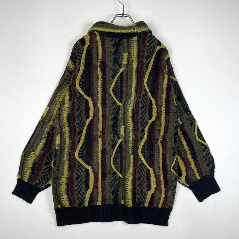 【中古品】【メンズ】 FAT エフエーティー RANDOM YARN KNIT CARDIGAN F32410-KN02 ランダム ヤーン ニット カーディガン 長袖 トップス 142-260507-ks-01-tei サイズ：SKINNY カラー：マルチ 万代Net店