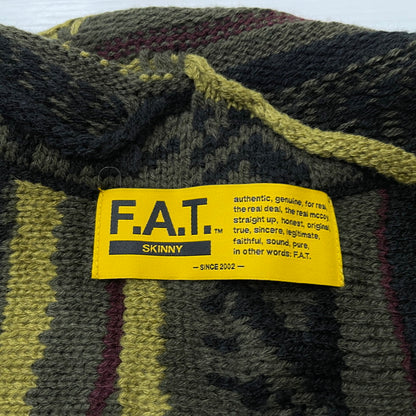 【中古品】【メンズ】 FAT エフエーティー RANDOM YARN KNIT CARDIGAN F32410-KN02 ランダム ヤーン ニット カーディガン 長袖 トップス 142-260507-ks-01-tei サイズ：SKINNY カラー：マルチ 万代Net店
