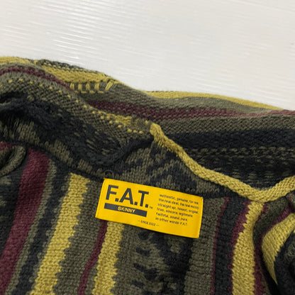 【中古品】【メンズ】 FAT エフエーティー RANDOM YARN KNIT CARDIGAN F32410-KN02 ランダム ヤーン ニット カーディガン 長袖 トップス 142-260507-ks-01-tei サイズ：SKINNY カラー：マルチ 万代Net店