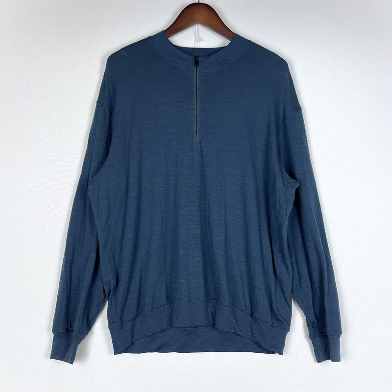 【中古品】【メンズ】 ICE BREAKER アイスブレーカー REAL FLEECE L/S HALF ZIP IBOA578D リアル フリース ロングスリーブ ハーフジップ 長袖 トップス メリノブレンド 200 144-260507-ks-18-tei サイズ：M カラー：アビス 万代Net店
