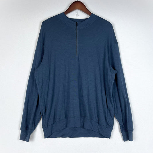 【中古品】【メンズ】 ICE BREAKER アイスブレーカー REAL FLEECE L/S HALF ZIP IBOA578D リアル フリース ロングスリーブ ハーフジップ 長袖 トップス メリノブレンド 200 144-260507-ks-18-tei サイズ：M カラー：アビス 万代Net店