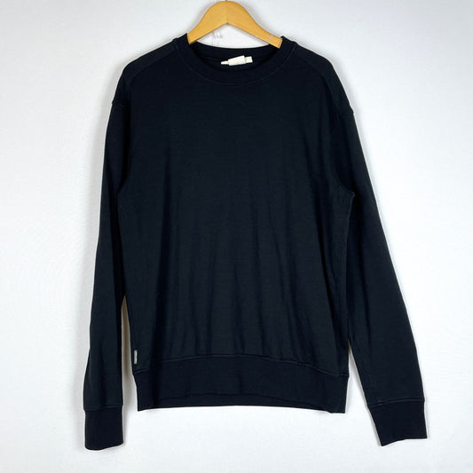 【中古品】【メンズ】 ICE BREAKER アイスブレーカー MERINO TERRY L/S SWEATSHIRT IA72360 メリノ テリー ロングスリーブ スウェット シャツ 長袖 トップス 144-260507-ks-19-tei サイズ：M カラー：ブラック 万代Net店