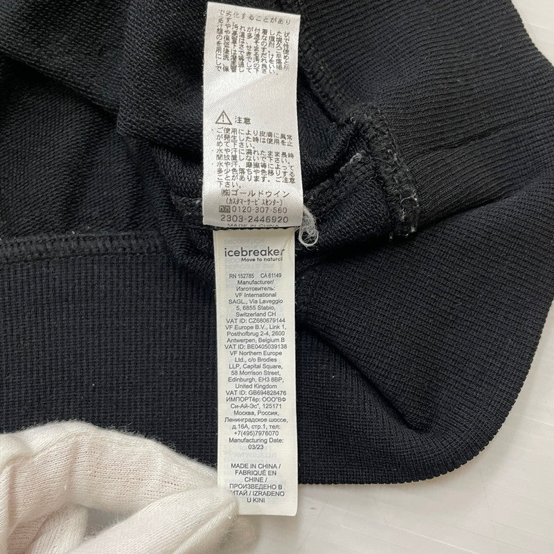 【中古品】【メンズ】 ICE BREAKER アイスブレーカー MERINO TERRY L/S SWEATSHIRT IA72360 メリノ テリー ロングスリーブ スウェット シャツ 長袖 トップス 144-260507-ks-19-tei サイズ：M カラー：ブラック 万代Net店