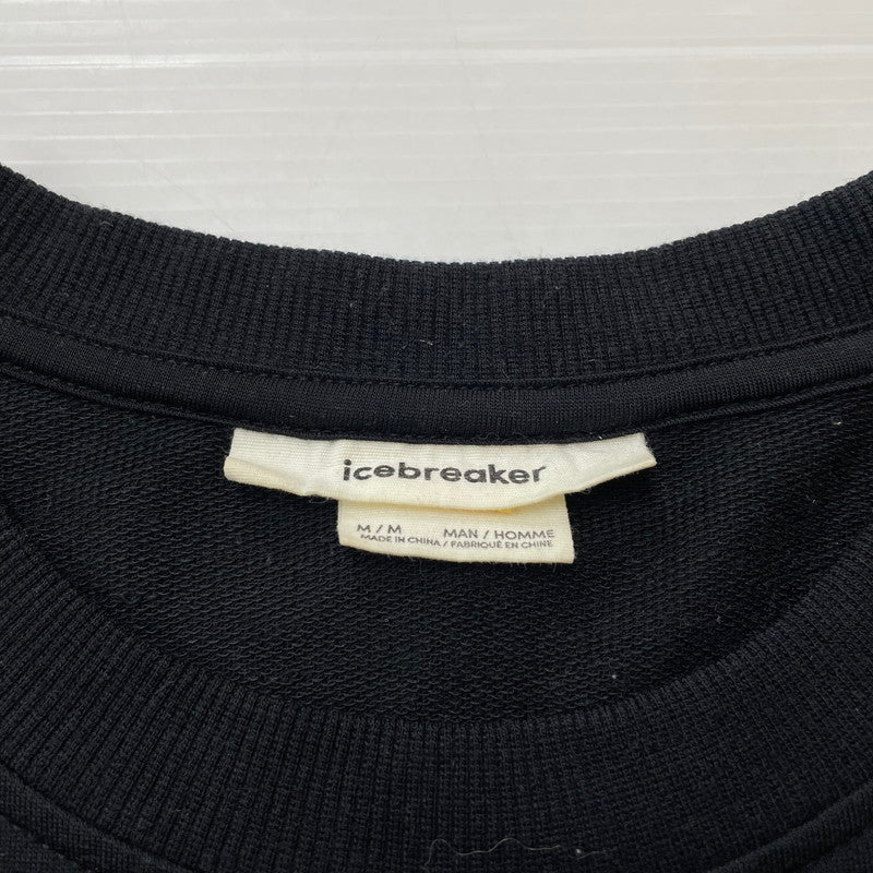 【中古品】【メンズ】 ICE BREAKER アイスブレーカー MERINO TERRY L/S SWEATSHIRT IA72360 メリノ テリー ロングスリーブ スウェット シャツ 長袖 トップス 144-260507-ks-19-tei サイズ：M カラー：ブラック 万代Net店