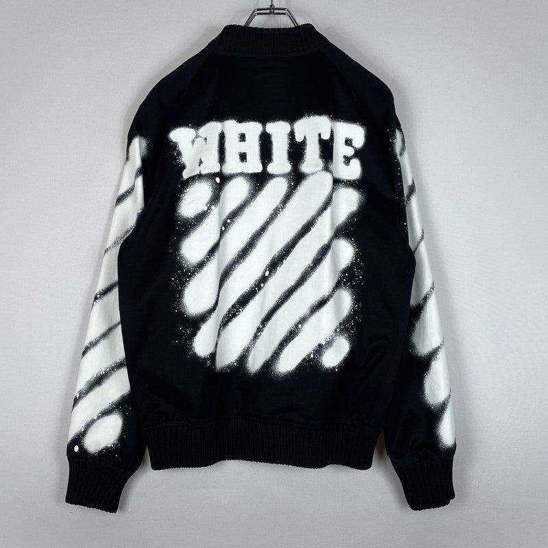 【中古品】【メンズ】 OFF-WHITE オフホワイト 19SS SPRAY PRINT BOMBER JACKET スプレー プリント ボンバー ジャケット アウター 142-260507-ks-02-tei サイズ：S カラー：ブラック 万代Net店