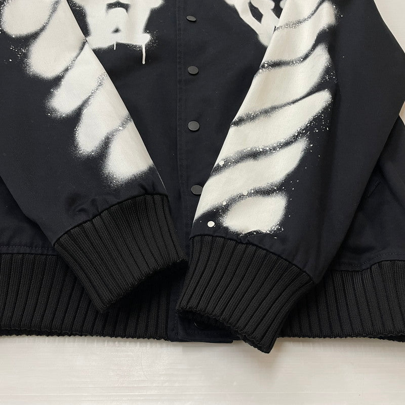 【中古品】【メンズ】 OFF-WHITE オフホワイト 19SS SPRAY PRINT BOMBER JACKET スプレー プリント ボンバー ジャケット アウター 142-260507-ks-02-tei サイズ：S カラー：ブラック 万代Net店