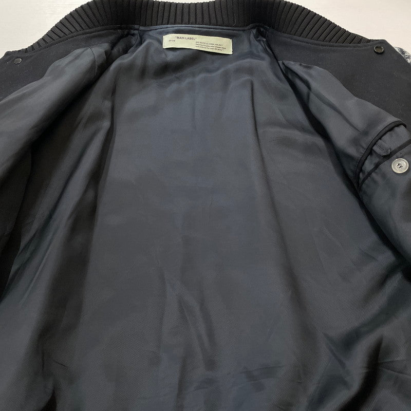【中古品】【メンズ】 OFF-WHITE オフホワイト 19SS SPRAY PRINT BOMBER JACKET スプレー プリント ボンバー ジャケット アウター 142-260507-ks-02-tei サイズ：S カラー：ブラック 万代Net店