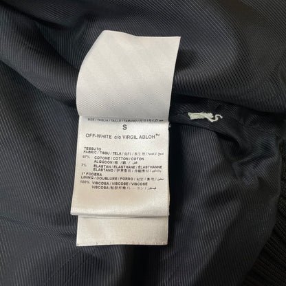 【中古品】【メンズ】 OFF-WHITE オフホワイト 19SS SPRAY PRINT BOMBER JACKET スプレー プリント ボンバー ジャケット アウター 142-260507-ks-02-tei サイズ：S カラー：ブラック 万代Net店