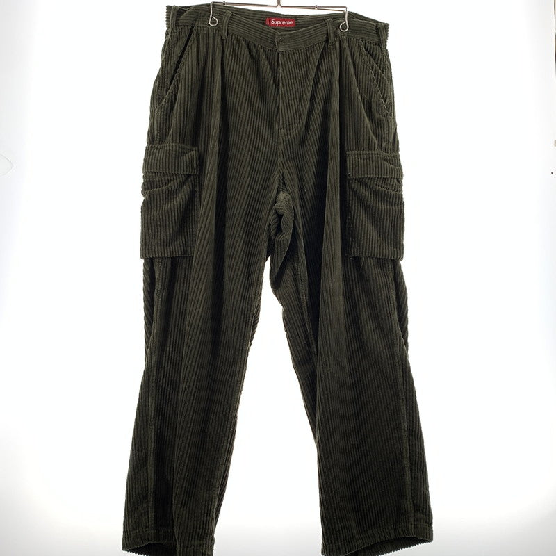 【中古品】【メンズ】 SUPREME シュプリーム WIDE WALE CORDUROY CARGO PANT ワイド ウェイル コーデュロイ カーゴパンツ ボトムス 149-260507-ko-22-tei サイズ：38 カラー：カーキ 万代Net店