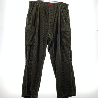【中古品】【メンズ】 SUPREME シュプリーム WIDE WALE CORDUROY CARGO PANT ワイド ウェイル コーデュロイ カーゴパンツ ボトムス 149-260507-ko-22-tei サイズ：38 カラー：カーキ 万代Net店