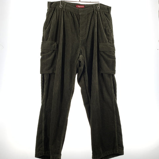【中古品】【メンズ】 SUPREME シュプリーム WIDE WALE CORDUROY CARGO PANT ワイド ウェイル コーデュロイ カーゴパンツ ボトムス 149-260507-ko-22-fuzh サイズ：38 カラー：カーキ 万代Net店