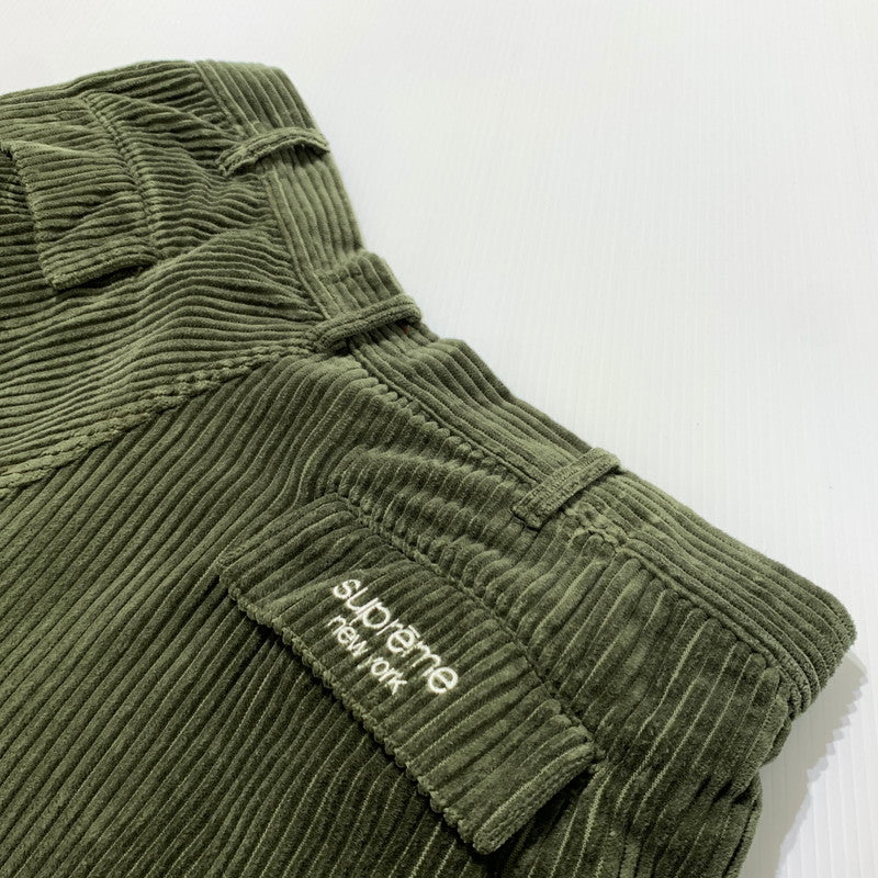 【中古品】【メンズ】 SUPREME シュプリーム WIDE WALE CORDUROY CARGO PANT ワイド ウェイル コーデュロイ カーゴパンツ ボトムス 149-260507-ko-22-tei サイズ：38 カラー：カーキ 万代Net店