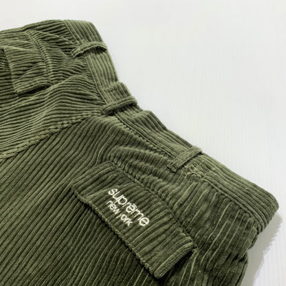 【中古品】【メンズ】 SUPREME シュプリーム WIDE WALE CORDUROY CARGO PANT ワイド ウェイル コーデュロイ カーゴパンツ ボトムス 149-260507-ko-22-tei サイズ：38 カラー：カーキ 万代Net店
