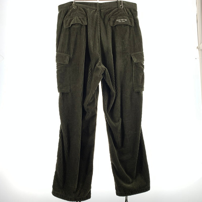 【中古品】【メンズ】 SUPREME シュプリーム WIDE WALE CORDUROY CARGO PANT ワイド ウェイル コーデュロイ カーゴパンツ ボトムス 149-260507-ko-22-tei サイズ：38 カラー：カーキ 万代Net店