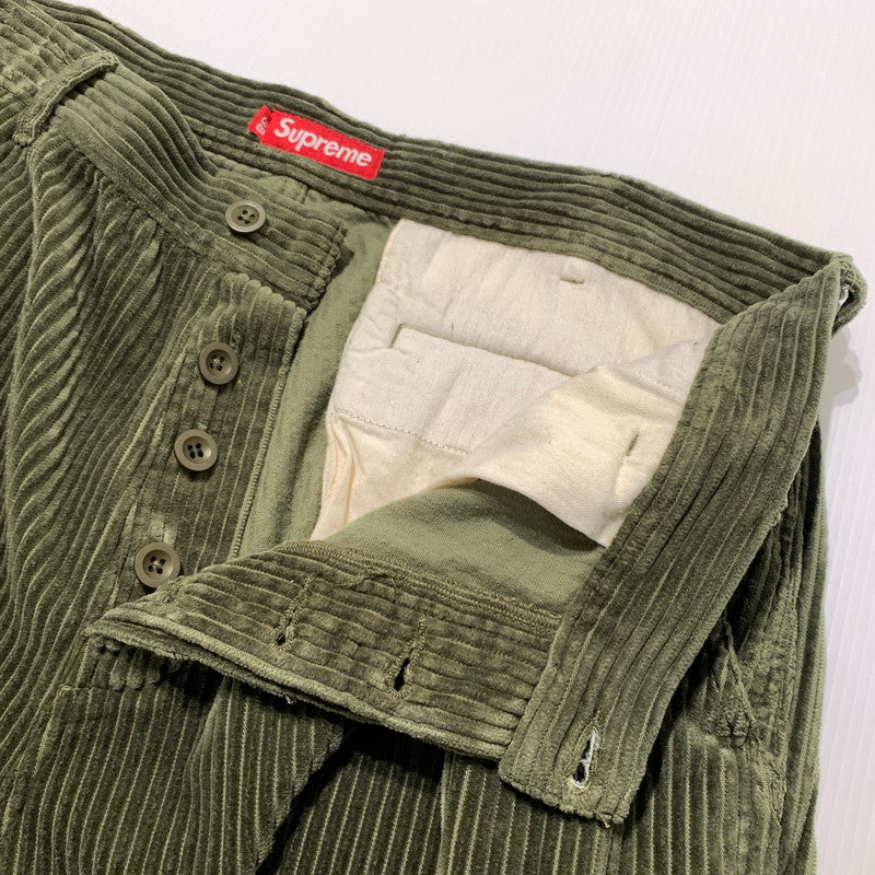 【中古品】【メンズ】 SUPREME シュプリーム WIDE WALE CORDUROY CARGO PANT ワイド ウェイル コーデュロイ カーゴパンツ ボトムス 149-260507-ko-22-tei サイズ：38 カラー：カーキ 万代Net店