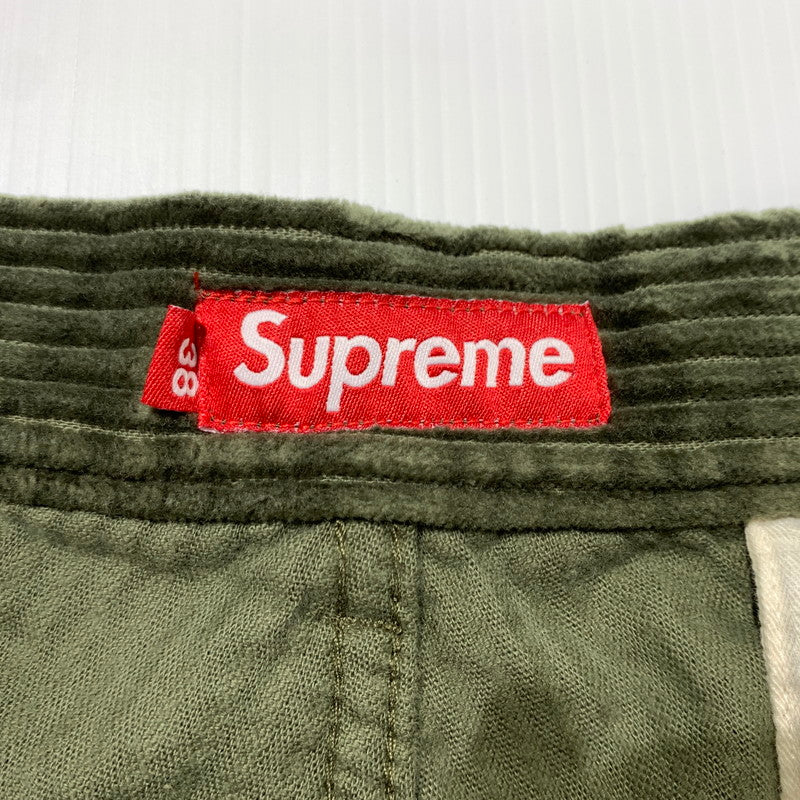 【中古品】【メンズ】 SUPREME シュプリーム WIDE WALE CORDUROY CARGO PANT ワイド ウェイル コーデュロイ カーゴパンツ ボトムス 149-260507-ko-22-tei サイズ：38 カラー：カーキ 万代Net店