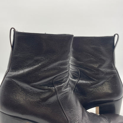【現状渡し品】【メンズ】 YVES SAINT LAURENT イヴ・サンローラン JONNY LEATHER SIDEZIP BOOTS PE7149 ジョニーレザー サイドジップアップ ブーツ 靴 シューズ 164-260604-yo-03-tei サイズ：44 カラー：ブラウン 万代Net店
