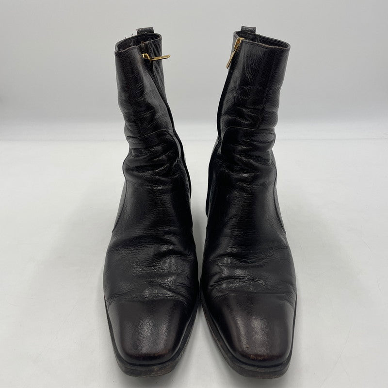 【現状渡し品】【メンズ】 YVES SAINT LAURENT イヴ・サンローラン JONNY LEATHER SIDEZIP BOOTS PE7149 ジョニーレザー サイドジップアップ ブーツ 靴 シューズ 164-260604-yo-03-tei サイズ：44 カラー：ブラウン 万代Net店