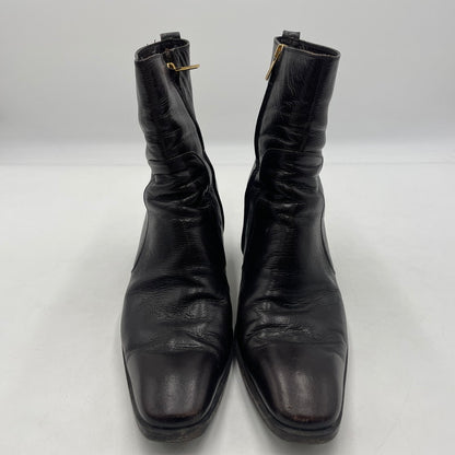 【現状渡し品】【メンズ】 YVES SAINT LAURENT イヴ・サンローラン JONNY LEATHER SIDEZIP BOOTS PE7149 ジョニーレザー サイドジップアップ ブーツ 靴 シューズ 164-260604-yo-03-tei サイズ：44 カラー：ブラウン 万代Net店